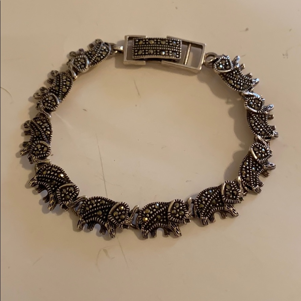 ELEPHANT STERLING MARCASITE BRACELET